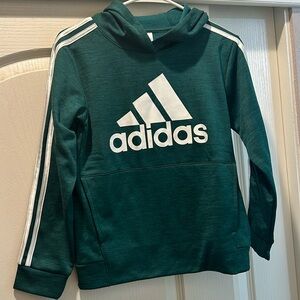 Adidas 3 Stripe Hoodie Green Boys M 10/12 NWT